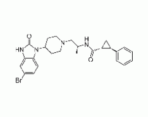 (1R,2R)-N-([S]-1-{4-[5-bromo-2-oxo-2,3-dihydro-1H-benzo(d)imidazol-1-yl]piperidin-1-yl}propan-2-yl)-2-phenylcyclopropanecarboxamide