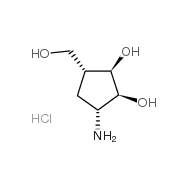 (<em>1</em>R,<em>2S</em>,<em>3R</em>,5R)-<em>3-amino</em>-5-(hydroxymethyl)cyclopentane-1,2-<em>diol</em> hydrochloride
