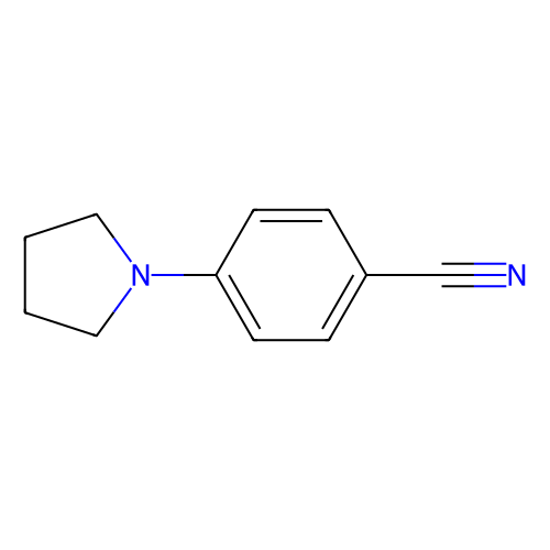 <em>4</em>-(1-<em>吡咯烷基</em>)苯甲腈，10282-30-1，96%