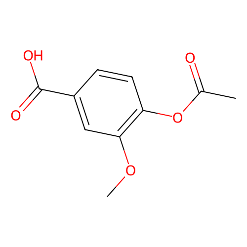 <em>4</em>-乙酰氧基-3-甲氧基-苯甲酸，10543-12-1，98%