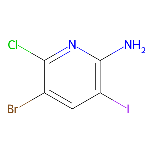 <em>5</em>-溴-<em>6</em>-氯-<em>3</em>-碘吡啶-<em>2</em>-胺，1207625-23-7，98%