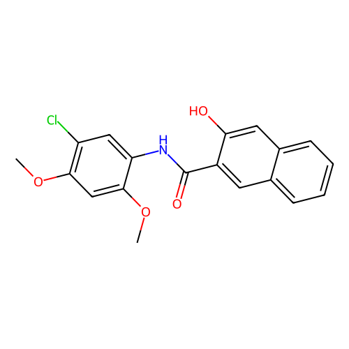 5'-氯-<em>3</em>-<em>羟基</em>-<em>2</em>',4'-二<em>甲</em><em>氧基</em>-<em>2</em>-<em>萘</em>苯胺，92-72-8，98%