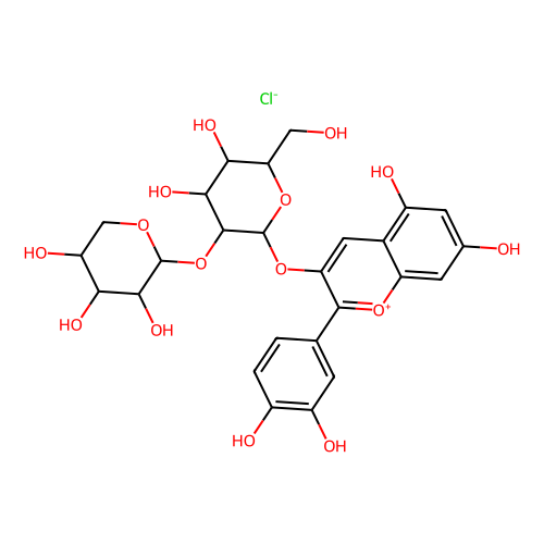 <em>氯化</em>花青<em>素</em>-3-桑布双糖苷，33012-73-6，98%