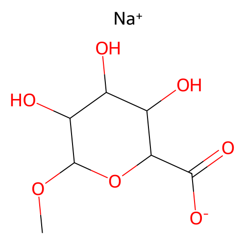 <em>1</em>-O-甲基-β-<em>D</em>-<em>葡萄糖醛酸</em>钠盐，134253-42-2，≥98%