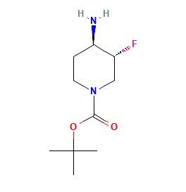 (<em>3R</em>,4R)-4-<em>氨基</em>-<em>3</em>-氟哌啶-1-<em>甲酸</em>叔丁酯，1260612-08-5，97%