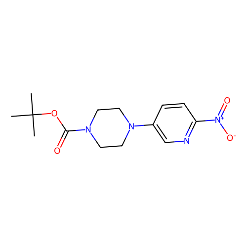 4-(6-硝基-3-吡啶基)-<em>1</em>-<em>哌嗪</em><em>甲酸</em>叔丁酯，571189-16-7，97%