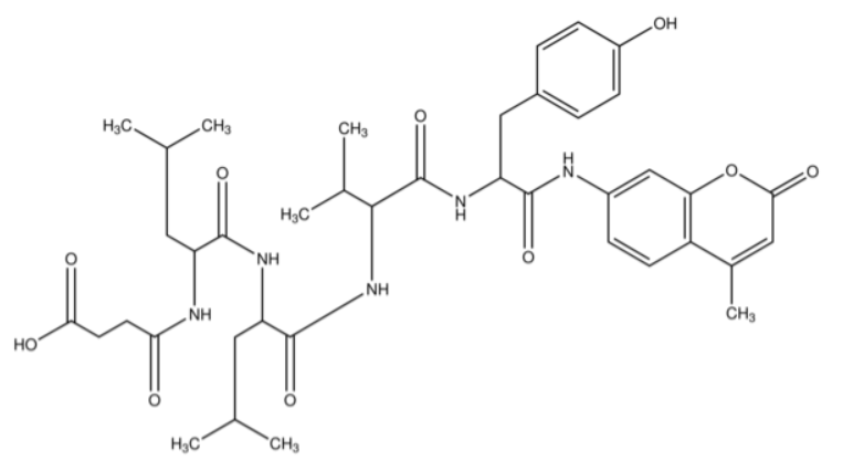 N-琥珀酰-Leu-Leu-Val-Tyr-7-氨基-4-甲基香豆素(三氟乙酸盐），94367-21-2，95