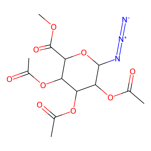 2,3,4-三-O-乙酰基-1-脱氧-β-D-<em>吡</em><em>喃</em>葡萄<em>糖基</em>叠氮化物，67776-38-9，97%