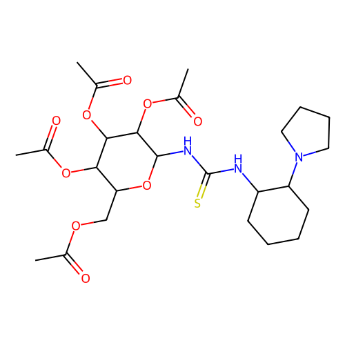 N-[(<em>1</em>S,<em>2</em>S)-<em>2</em>-(<em>1</em>-吡咯烷基)环己基]-N'-(<em>2</em>,3,4,6-四-O-乙酰基-β-D-吡喃葡萄糖基)硫脲，1471290-67-1，98% ee99%