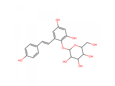 2,3,5,4-四羟基二苯乙烯葡萄糖苷，82373-94-2，分析标准品,>98%