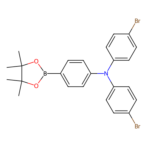 N,N-双(4-溴<em>苯基</em>)-4-(4,4,<em>5</em>,5-四甲基-<em>1,3</em>,2-<em>二氧</em>杂环戊硼烷-<em>2</em>-基)苯胺，850153-24-1，98%