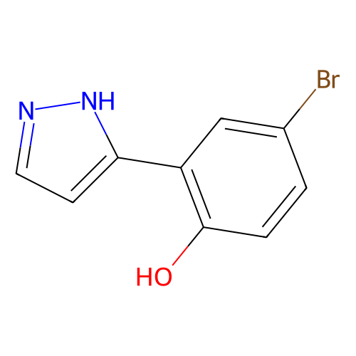 <em>4</em>-溴-2-(1H-吡唑-<em>3</em>-基)苯酚，99067-15-9，98%