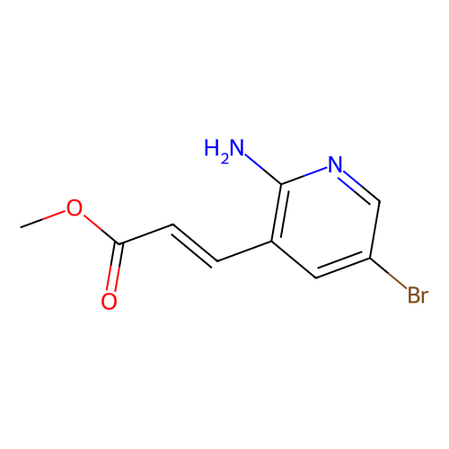 3-(<em>2</em>-氨基-5-<em>溴</em>-吡啶-3-基)<em>丙烯</em>酸甲酯，912760-74-8，95%