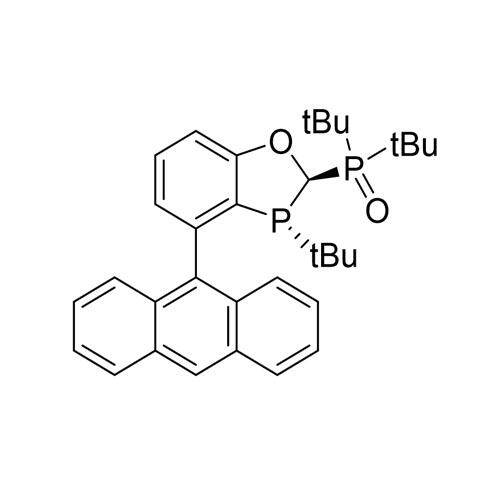 ((<em>2R</em>,<em>3R</em>)-4-(9-蒽基)-3-(叔丁基)-2,3-二氢苯并[d][1,3]氧膦杂环-2-基)二叔丁基氧化膦，97%，99% ee