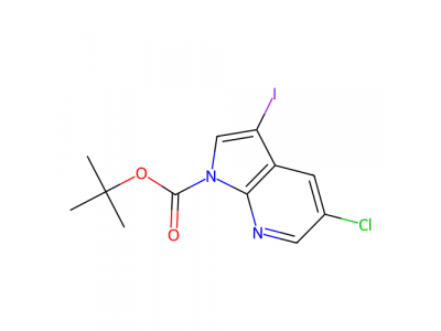 5-氯-3-碘-吡咯并[2,3-b]吡啶-1-甲酸叔丁酯，928653-79-6，95%