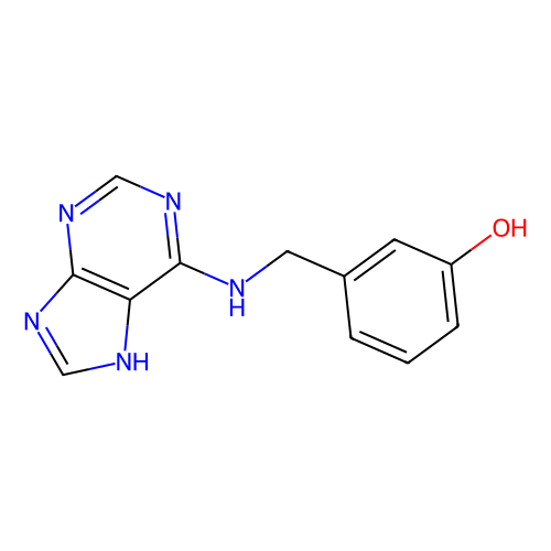3-[(9H-嘌呤-6-基氨基)甲基]苯酚，75737-38-1，98