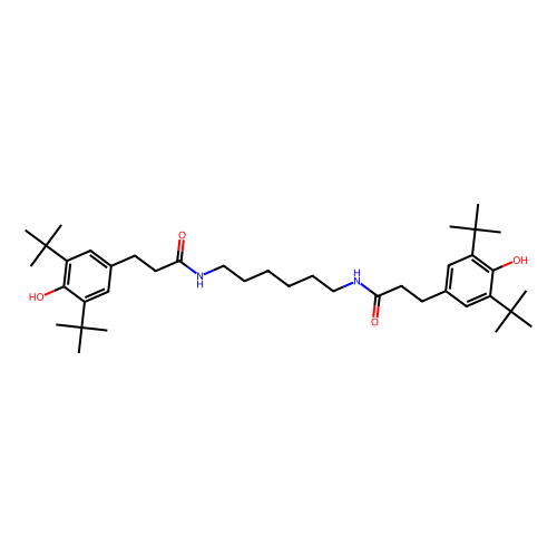 N,N'-(己烷-1,6-<em>二</em>基)双[<em>3</em>-(<em>3</em>,5-<em>二</em>叔丁基-<em>4</em>-<em>羟</em><em>苯基</em>)丙酰胺]，23128-74-7，98%
