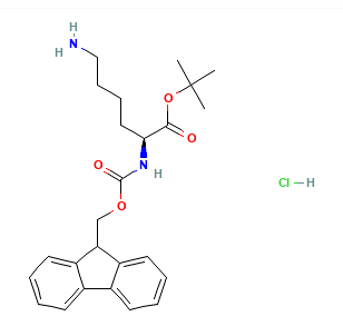 (S)-2-((((9H-芴-9-基)甲氧基)羰基)<em>氨基</em>)-<em>6</em>-<em>氨基</em><em>己酸</em>叔丁酯盐酸盐，2413365-23-6，97%