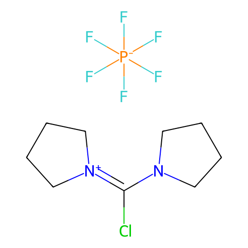 <em>1</em>-(氯-<em>1</em>-吡咯烷基亚<em>甲基</em>)吡咯烷<em>六</em><em>氟</em><em>磷酸盐</em>，135540-11-3，98%