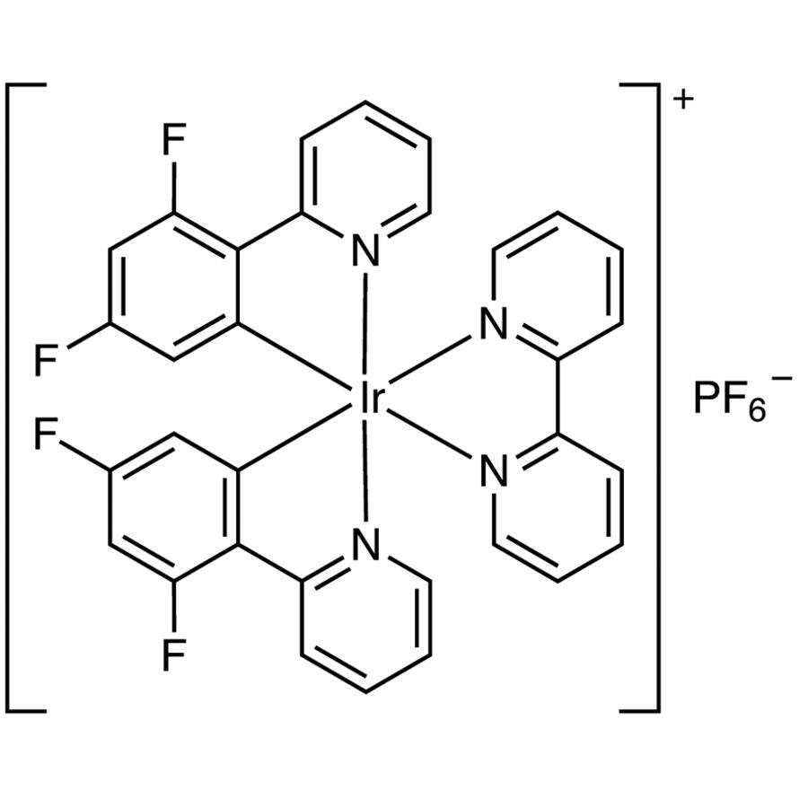 (<em>2,2</em>'-联吡啶)双[<em>2</em>-(<em>2</em>,4-二<em>氟</em>苯基)吡啶]铱(III) <em>六</em><em>氟</em><em>磷酸盐</em>，864163-80-4，>80.0%(HPLC)
