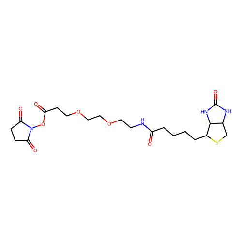 9-(生物素氨基)-4,7-二氧杂<em>壬酸</em>N-琥珀酰亚胺<em>酯</em>，596820-83-6，97%
