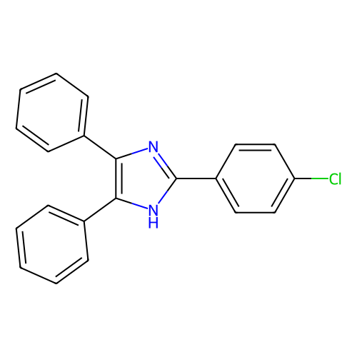 <em>2</em>-(4-氯苯基)-4,5-二苯基咪唑，5496-32-2，95%