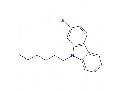 2-溴-9-己基-9H-咔唑，864550-95-8，98.0%