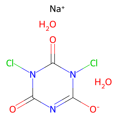 二<em>氯</em>异氰尿<em>酸钠</em> 二<em>水合物</em>，51580-86-0，98%