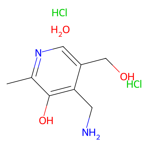 <em>吡哆胺</em>二<em>盐酸</em>盐一水合物，58052-48-5，>98.0%(HPLC)(N)
