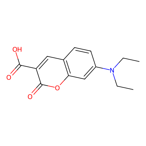 7-(二乙基氨基)香豆素-<em>3</em>-甲酸，50995-74-9，>98.0%