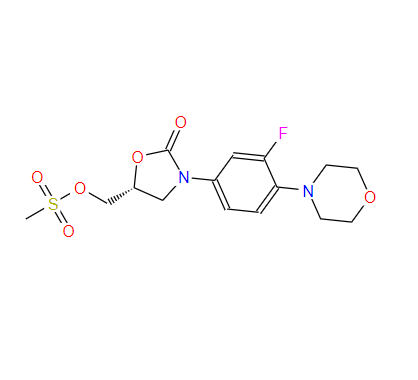 (R)-N-[3-(3-氟-(4-吗啉基)苯基)-2-氧代-5-噁唑烷基]甲醇甲磺酸酯，174649-09-3，97