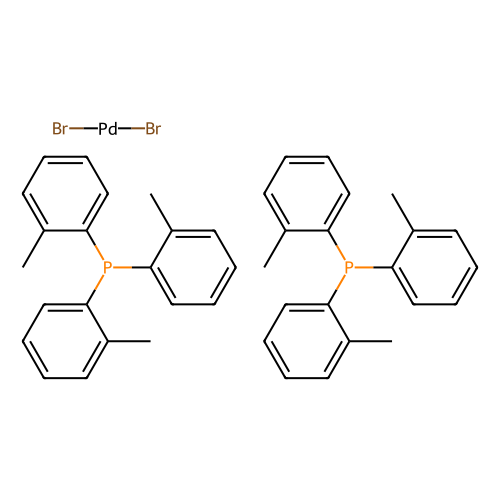 反式-二溴[双(三-o-甲苯基膦)]钯(II)，<em>24554-43</em>-6，97%
