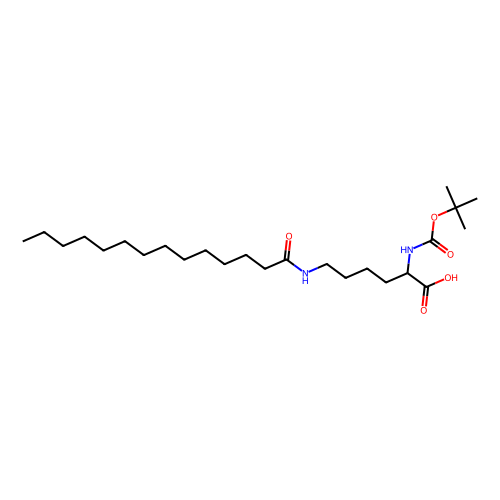 <em>N</em>α-叔丁氧羰基-<em>N</em>ε-十四酰-<em>L</em>-<em>赖氨酸</em>，2173052-71-4，<em>97</em>%