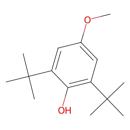 <em>2</em>,6-二叔丁基-<em>4</em>-甲氧基苯酚[氧化抑制剂]，489-01-0，>98.0%(GC)