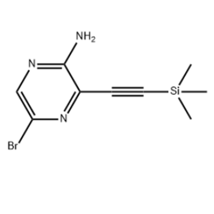 3-[(<em>三甲基</em><em>硅</em>基)炔基]-5-溴吡嗪-<em>2</em>-胺，875781-41-2，97%