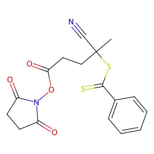 4-氰基-4-(<em>苯基</em><em>硫</em><em>代</em>羰基<em>硫</em>基)戊酸N-琥珀<em>酰</em>亚胺酯，864066-74-0，95%