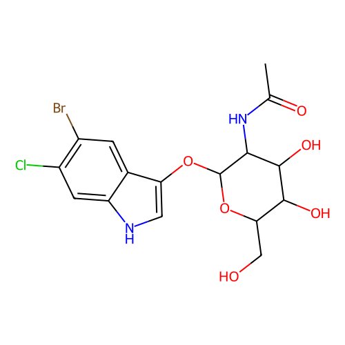 5-溴-<em>6</em>-氯-3-<em>吲哚</em>-N-乙酰-β-D-<em>氨基</em>葡萄糖苷，5609-91-6，98%