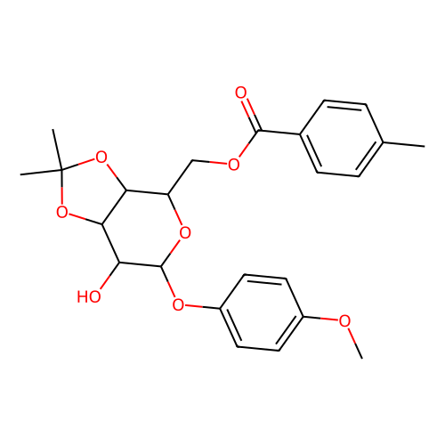 4-甲氧苯基-<em>3,4-O</em>-异亚丙基-6-<em>O</em>-(4-甲基苯甲酰基)-β-D-吡喃<em>半乳糖</em>苷，1820580-75-3，98%