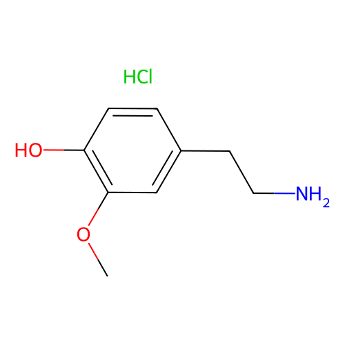 3-甲氧基酪<em>胺</em> <em>盐酸盐</em>，1477-68-5，98%