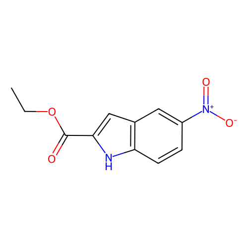 5-<em>硝基</em><em>吲哚</em>-2-羧酸乙酯，16732-57-3，98%