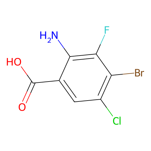 <em>2</em>-氨基-<em>4</em>-溴-<em>5</em>-<em>氯</em>-<em>3</em>-<em>氟</em><em>苯甲酸</em>，1698027-17-6，≥95%