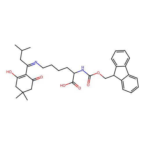 N-芴甲氧羰基-N'-[1-(4,4-二甲基-<em>2</em>,6-二氧代<em>环己基</em><em>亚</em>甲基)-<em>3</em>-甲基丁基]-<em>L</em>-赖氨酸，204777-78-6，96%