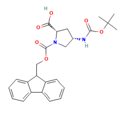 Boc-(<em>2</em>S,<em>4S</em>)-<em>4</em>-氨基-<em>1</em>-Fmoc-吡咯烷-<em>2</em>-羧酸，221352-74-5，95%