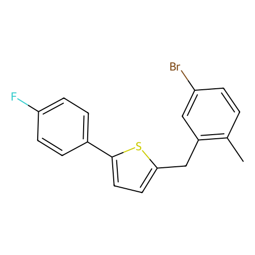 2-(2-甲基-5-溴苄基)-5-(4-氟苯)噻吩，1030825-20-7，>98