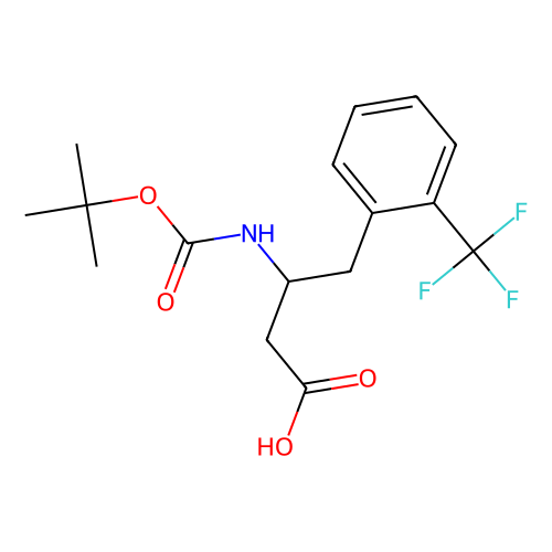 Boc-(S)-3-氨基-4-(<em>2</em>-<em>三</em><em>氟</em><em>甲基</em><em>苯基</em>)-丁酸，270065-74-<em>2</em>，≥98.0%