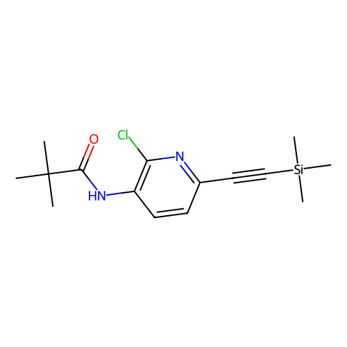 N-（<em>2</em>-氯-6-（（三甲<em>硅</em><em>基</em>）乙炔<em>基</em>）<em>吡啶</em>-3-<em>基</em>）新戊酰胺，1142191-97-6，98%