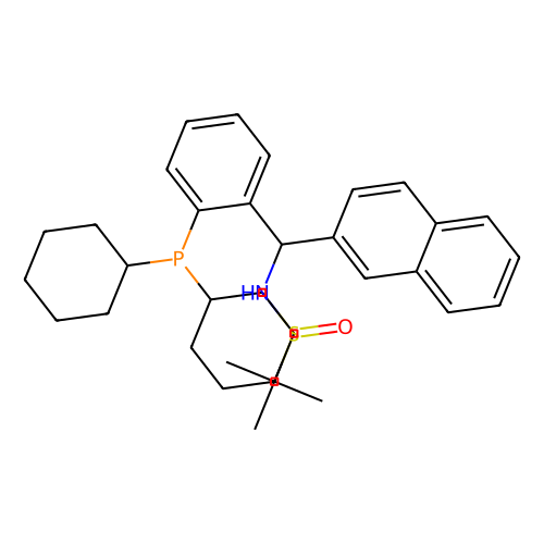 [S(R)]-N-[(R)-[2-(二环己基膦)苯基]-2-萘基甲基]-2-<em>叔</em><em>丁基</em><em>亚</em><em>磺</em><em>酰胺</em>，2565792-53-0，≥95%