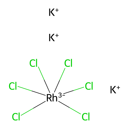 六氯<em>铑</em>(<em>III</em>)酸钾，13845-07-3，Rh ≥23.3%