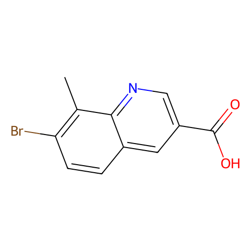 <em>7</em>-溴-8-甲基<em>喹啉</em>-3-<em>羧酸</em>，1189107-65-0，97%