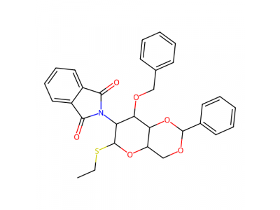 乙基 3-O-苄基-4,6-O-亚苄基-2-邻苯二甲酰亚胺-2-脱氧-1-硫代-β-D-吡喃葡萄糖苷，129519-27-3，≥98%